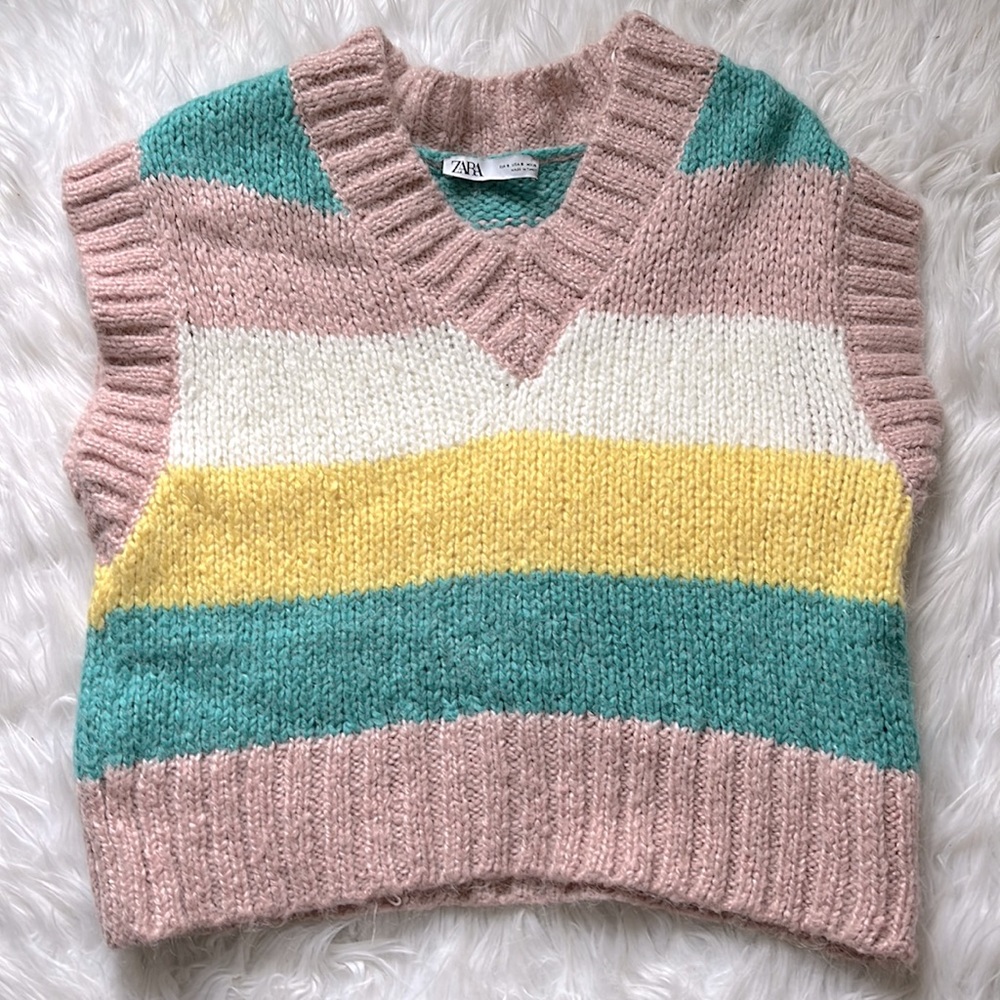 Zara oversized knit sweater vest